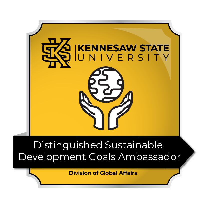 Distinguished Sustainable Development Goals Ambassador presented by Division of Global Affairs, Digital Certificate